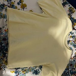 Pastel yellow t shirt from forever 21